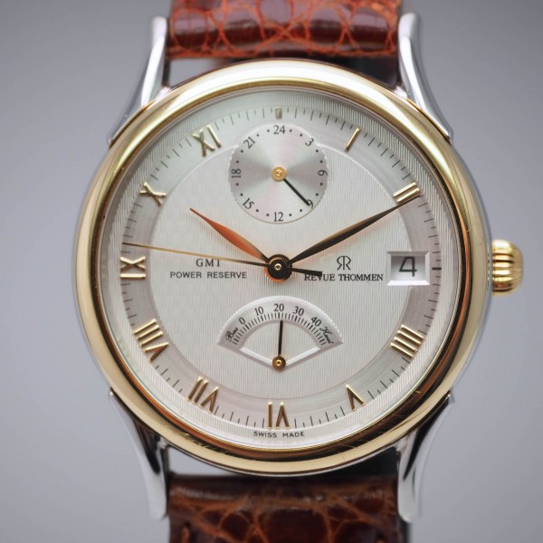 Revue Thommen GMT 40h Power Reserve Edelstahl - 18k Gold 9218001