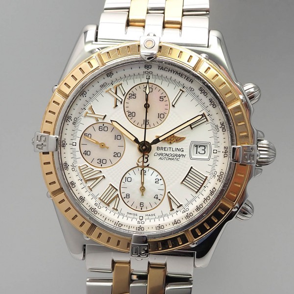 Breitling Chrosswind Chronograph D13055 Stahl-Gold MOP